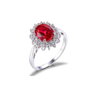 リング クラシック ルビー ヘイロー | ホワイトゴールド