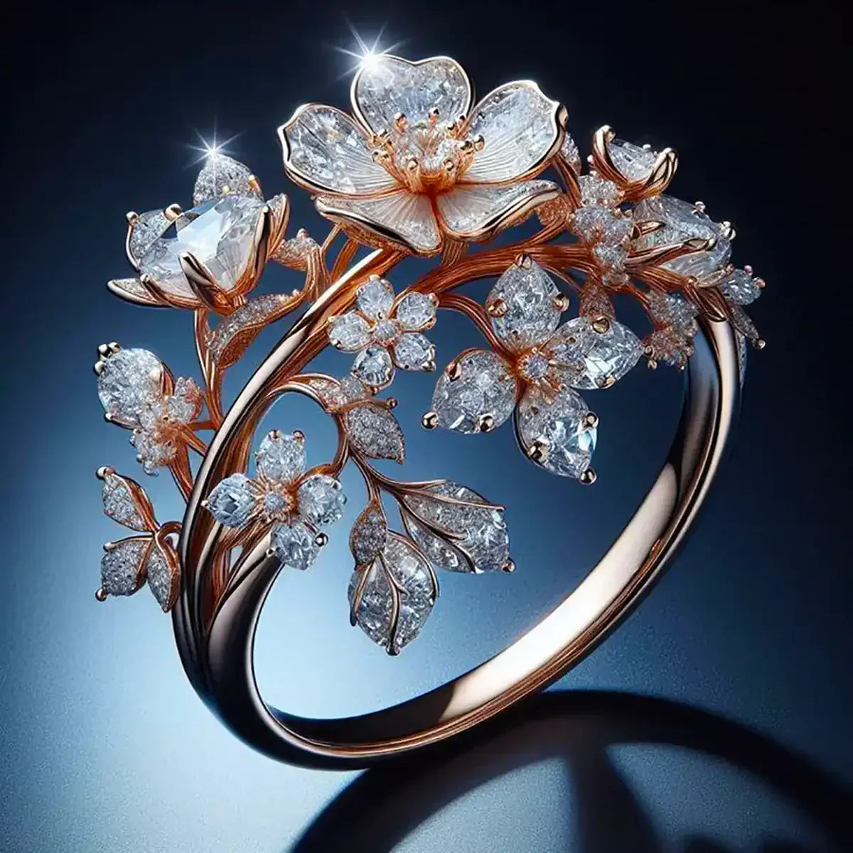 リング ブロッサム ラディアント ブリリアント | ローズゴールド