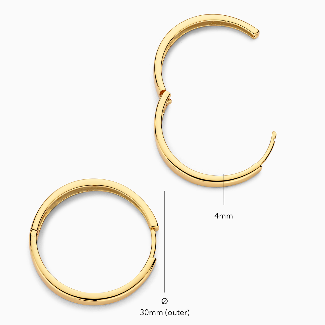Gia ピアス フープ ステートメント | ゴールド