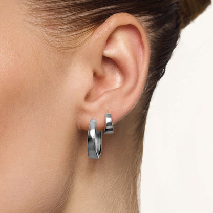Gia ピアス フープ | ホワイトゴールド