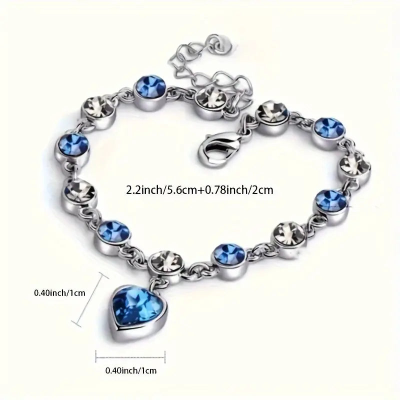 ブレスレット ハート オーシャン | ホワイトゴールド