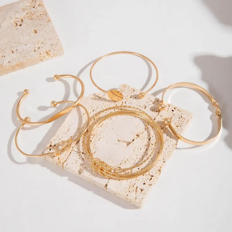 セット ブレスレット Elegancia Anudada | ゴールド