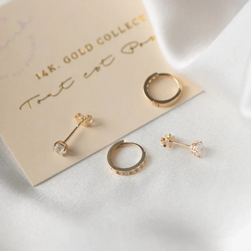 Dara Brillane セット ピアス ストーン | ゴールド
