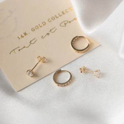 Dara Brillane セット ピアス ストーン | ゴールド