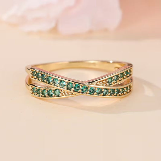 リング フロウ エメラルド | ゴールド