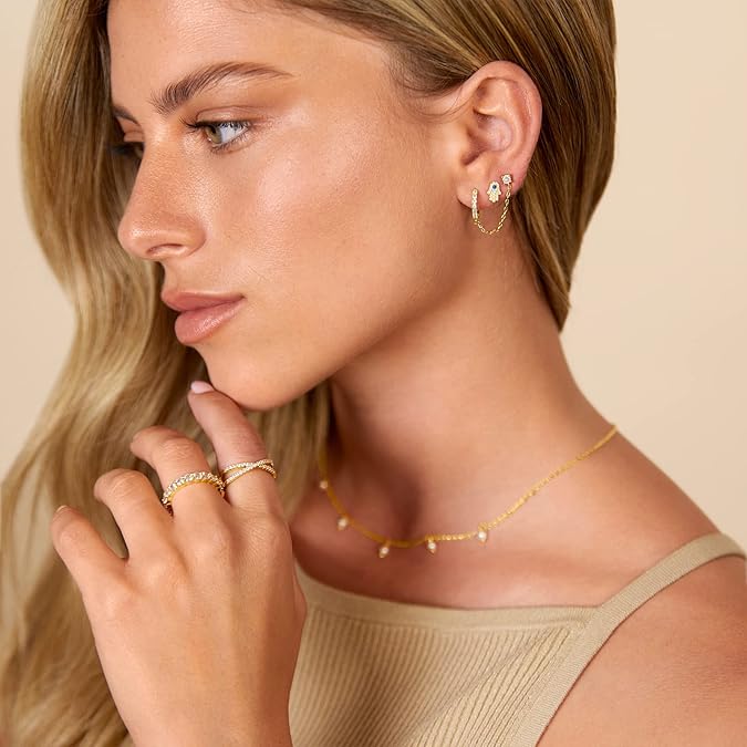 Adella ピアス チェーン | ゴールド
