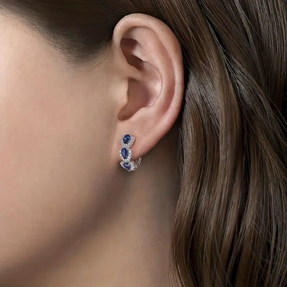 ピアス クレスト サファイア ロイヤル | ホワイトゴールド