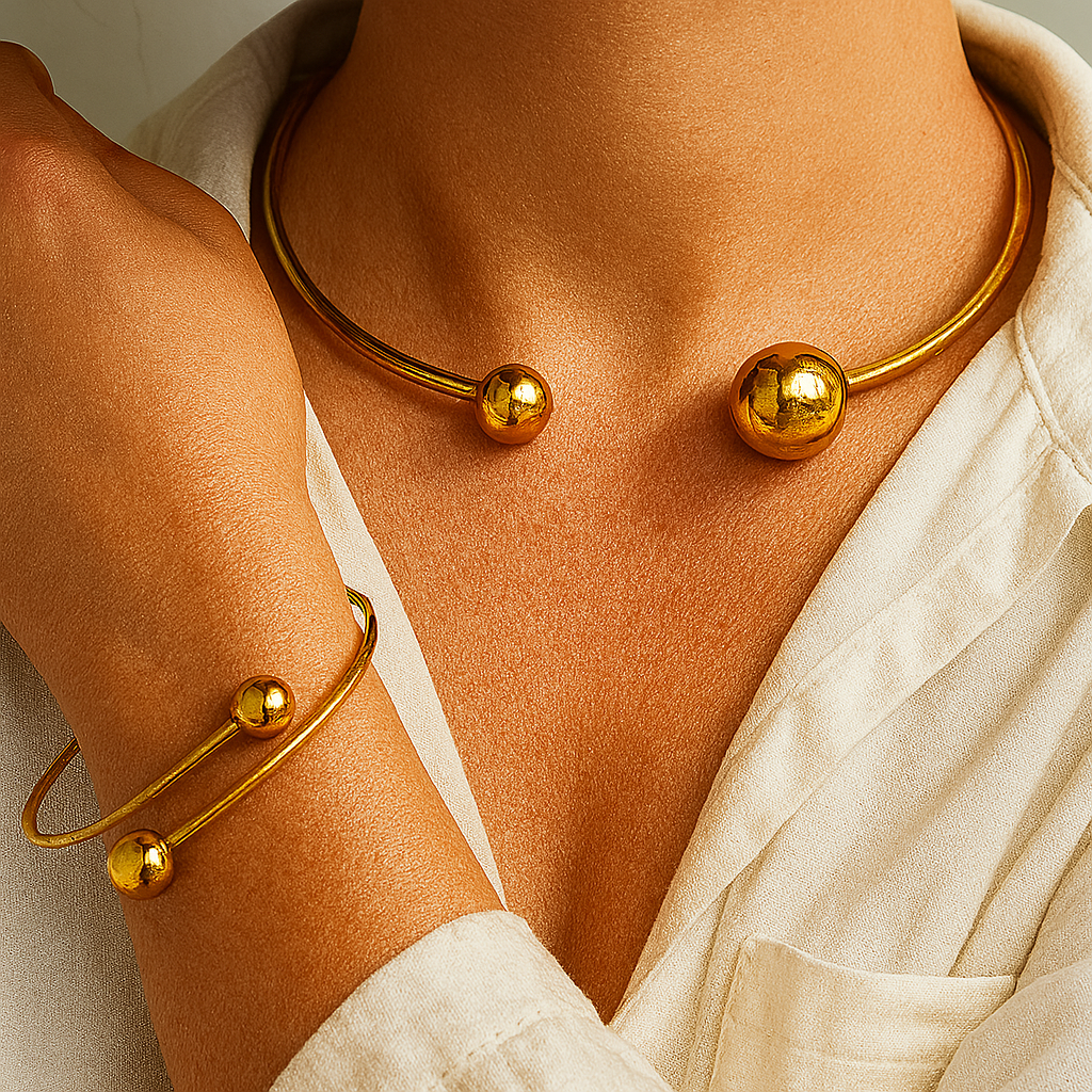 セット ミニマリスト Gargantilla Brazalete グロウ | ゴールド