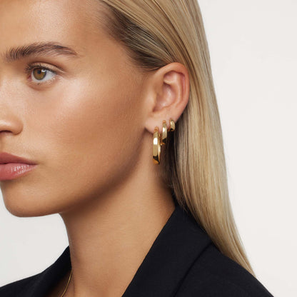 Gia ピアス フープ ステートメント | ゴールド