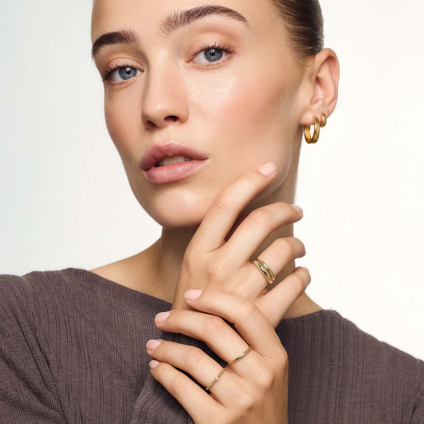 Gia ピアス フープ | ゴールド