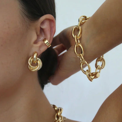 ピアス Entrelazados ステートメント | ゴールド