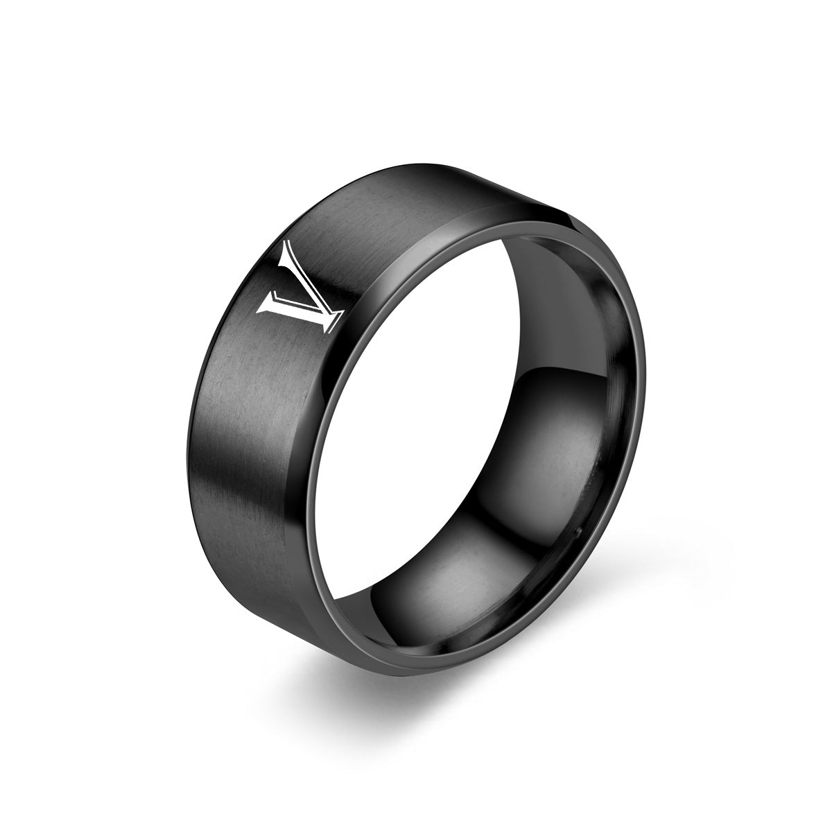リング イニシャル Obsidian | ブラックフィニッシュ