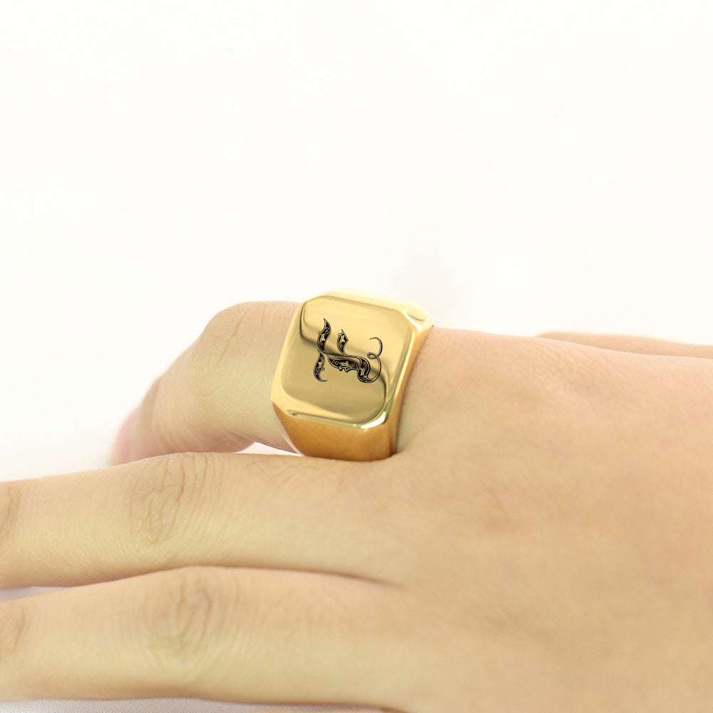 リング クラシック イニシャル Noble | ゴールド