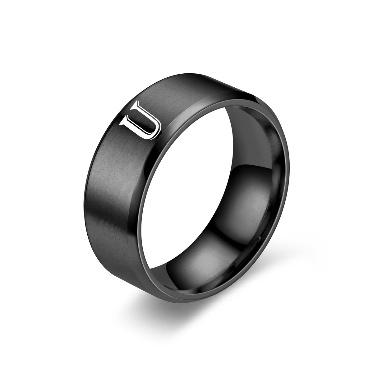 リング イニシャル Obsidian | ブラックフィニッシュ
