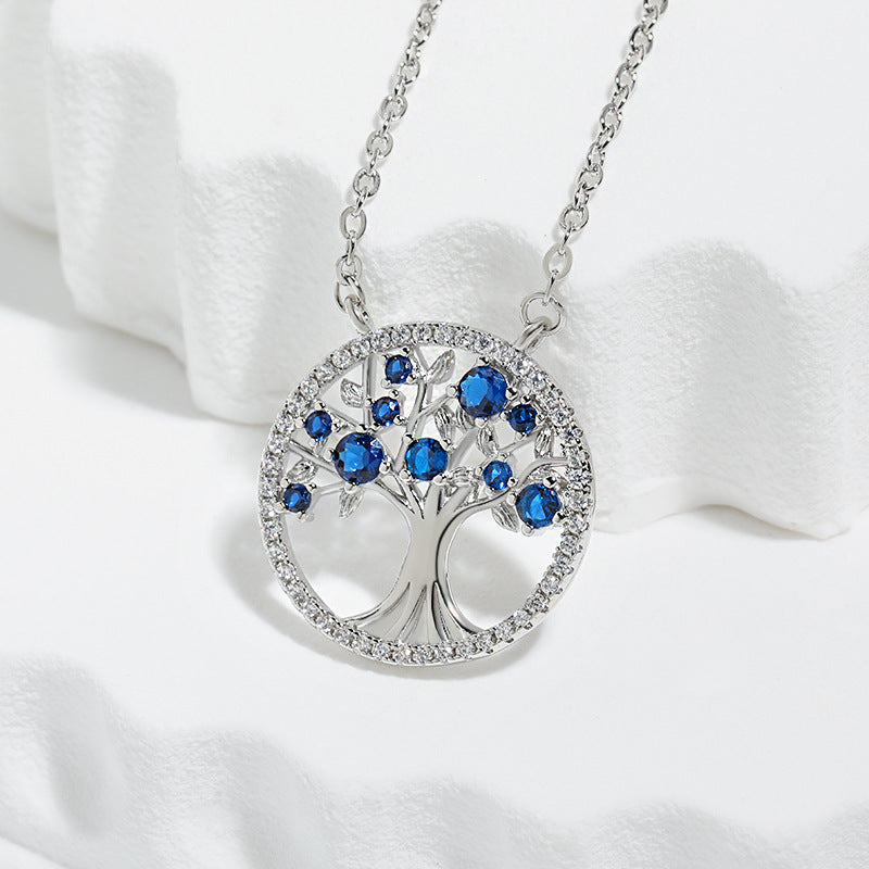 ネックレス Árbol Vida サファイア | ホワイトゴールド