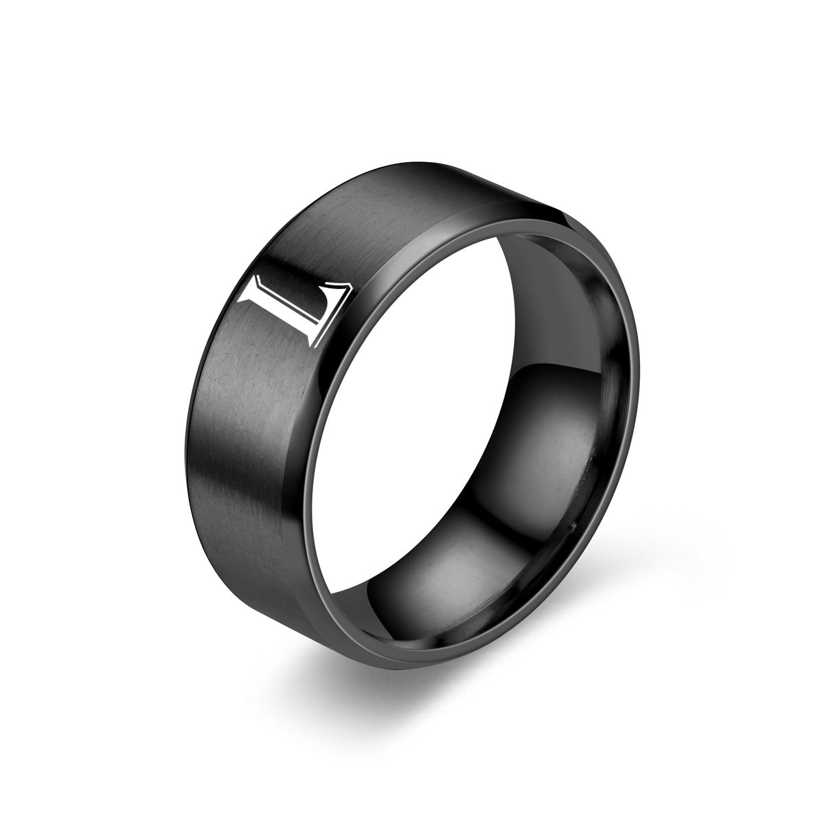 リング イニシャル Obsidian | ブラックフィニッシュ