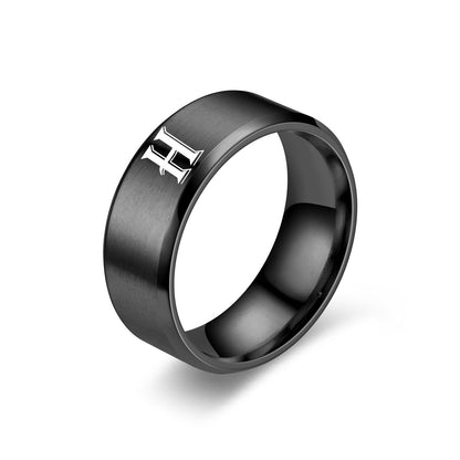 リング イニシャル Obsidian | ブラックフィニッシュ