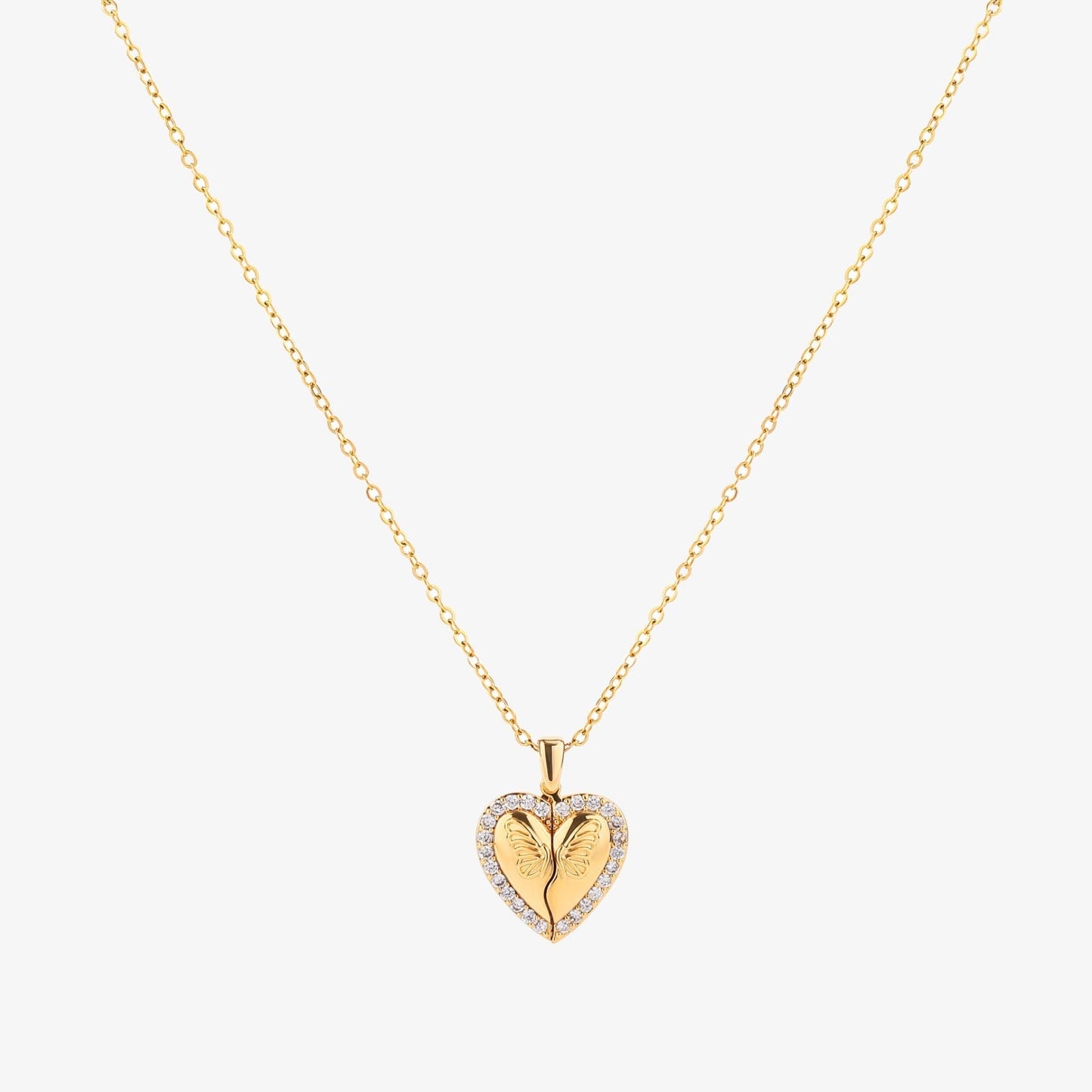 ネックレス ハート バタフライ | ゴールド