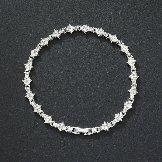 ブレスレット テニス クラスター クラシック | ホワイトゴールド