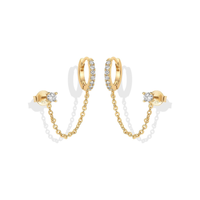 Adella ピアス チェーン | ゴールド