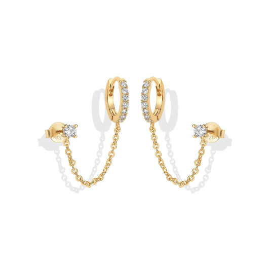 Adella ピアス チェーン | ゴールド