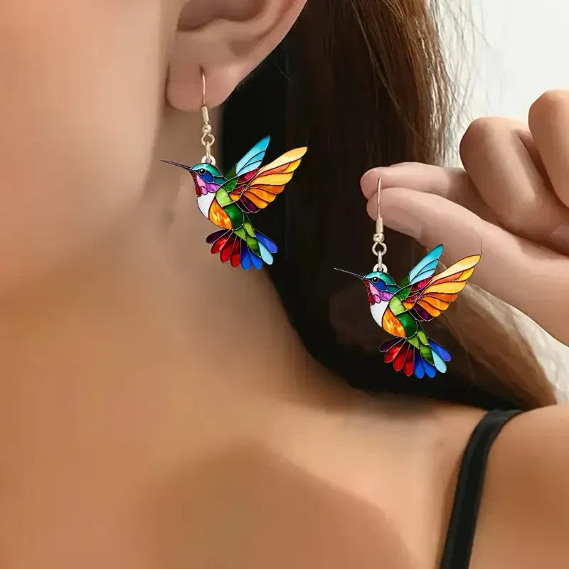 ピアス ハミングバード Coloridos | ホワイトゴールド