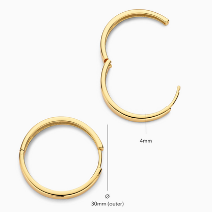 Gia ピアス フープ ステートメント | ゴールド